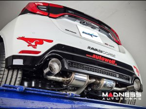 Toyota GR Yaris Performance Exhaust - Axle-Back - Resonated - Polished Tips - InoXcar Racing